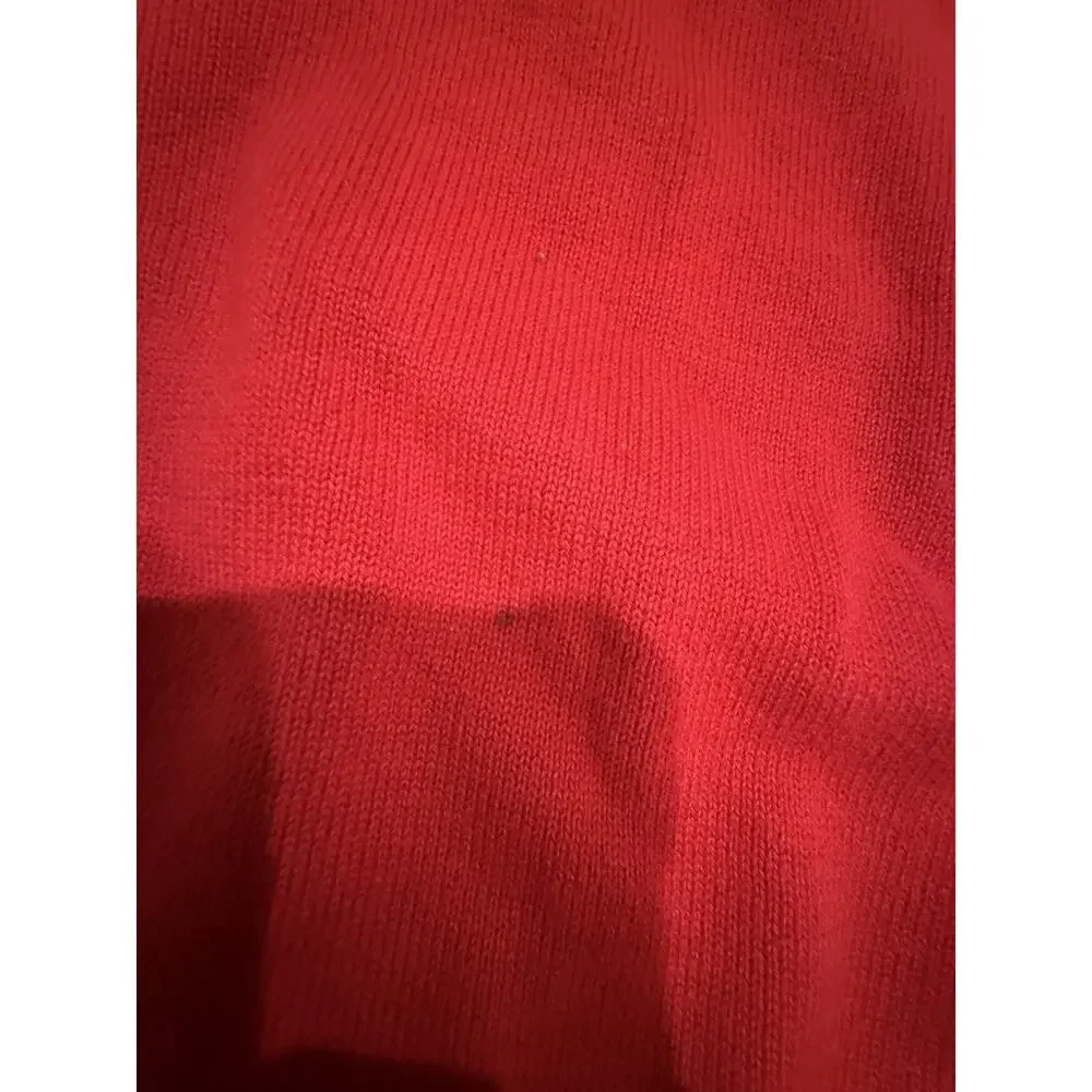 CHAPS Mens M Sweater Vest Red V Neck Embroidered Logo Pullover Preppy Golf